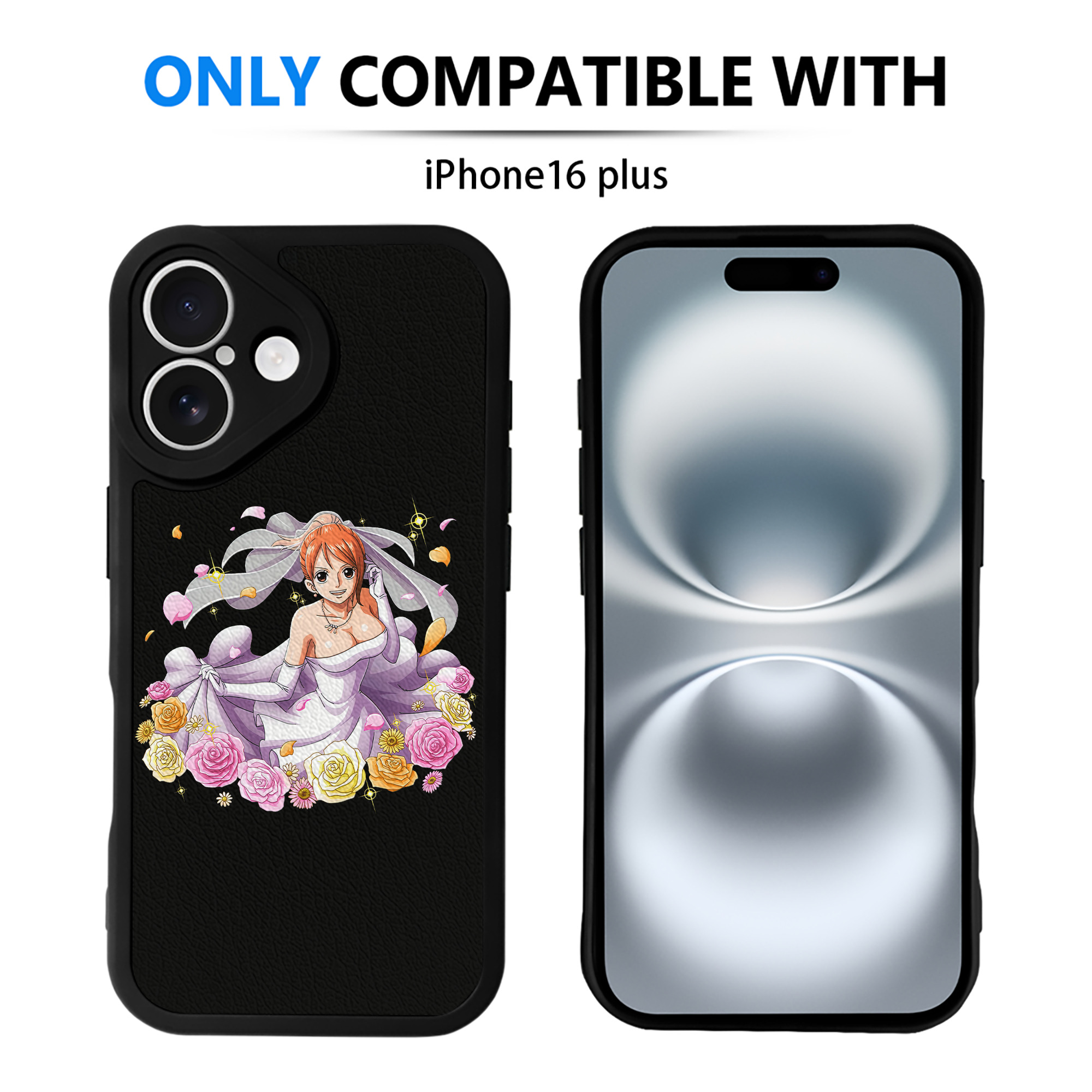 （画像用） ワンピース ナミ ONE PIECE Nami 【iPhone 16シリーズ対応】シリコンスマホケース（レザー調） 材質：シリコン